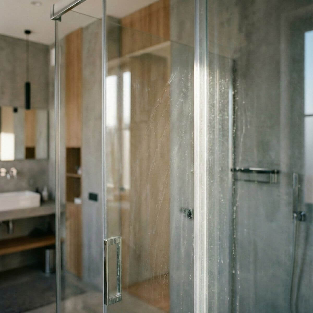 zacieki na kabinie prysznicowej