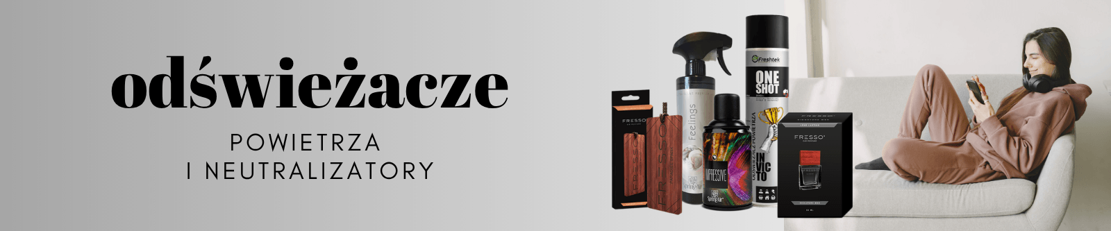Baner z odświeżaczami powietrza
